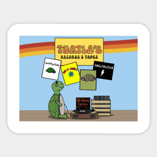 Old school Turtle record Sticker